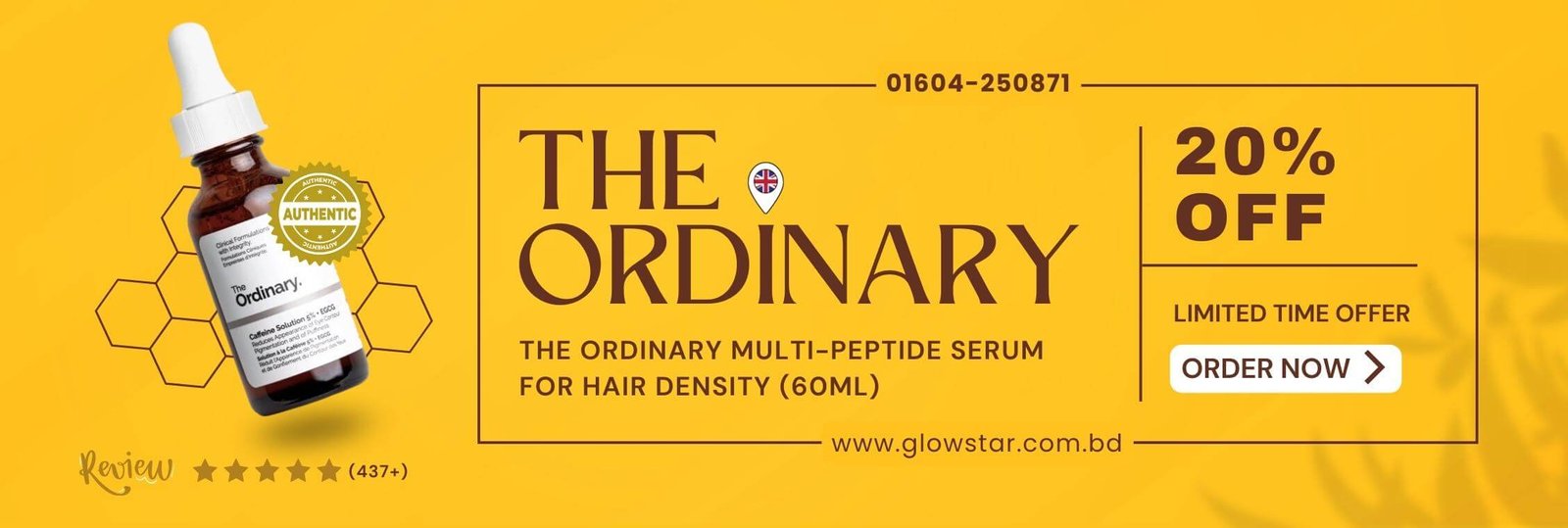 The Ordinary Multi-Peptide Serum for Hair Density (60ml) Banner Image for Glowstar BD