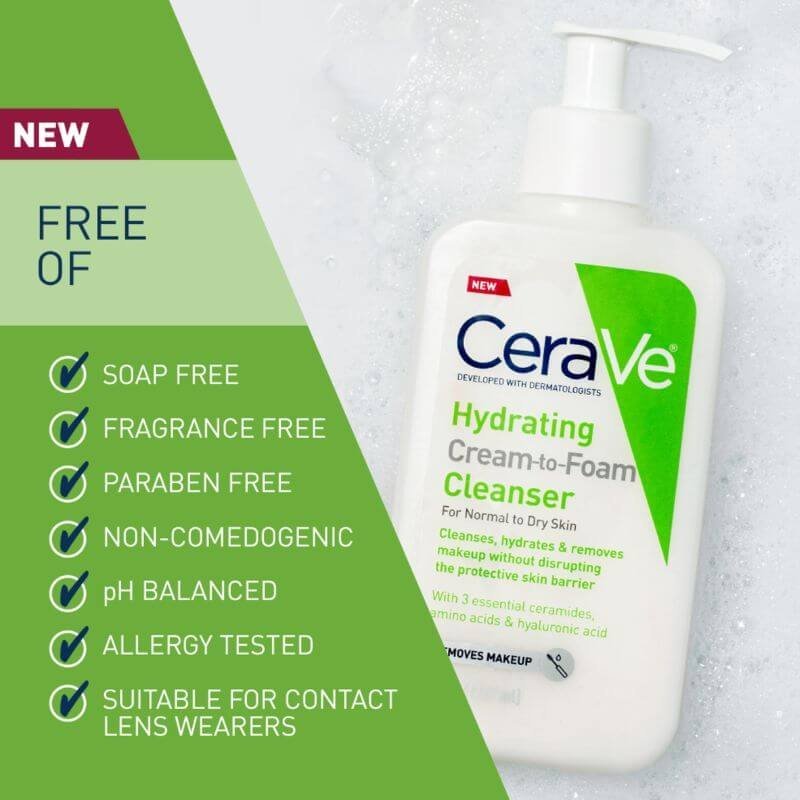 CeraVe Hydrating Cream to Foam Cleanser 236ml CeraVe Hydrating Cream to Foam Cleanser 236ml - Image 2