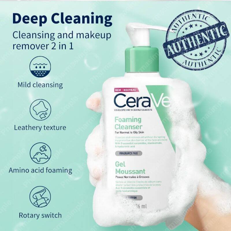 CeraVe Foaming Cleanser For Normal To Oily Skin 236ml CeraVe Foaming Cleanser For Normal To Oily Skin 236ml - Image 2