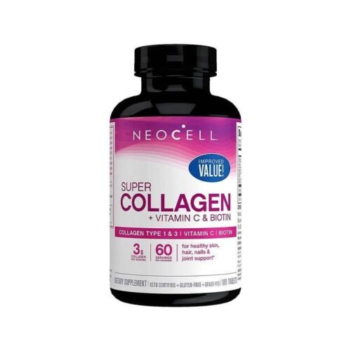 NeoCell collagen supplement bottle with 180 tablets