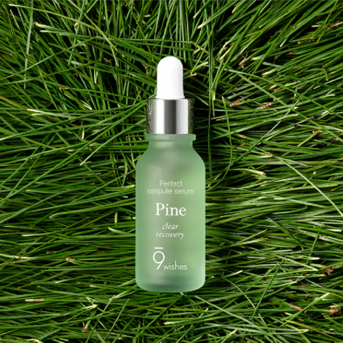 9 Wishes pine ampoule serum bottle