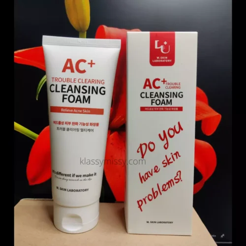 W.Skin AC+ acne foam cleanser tube
