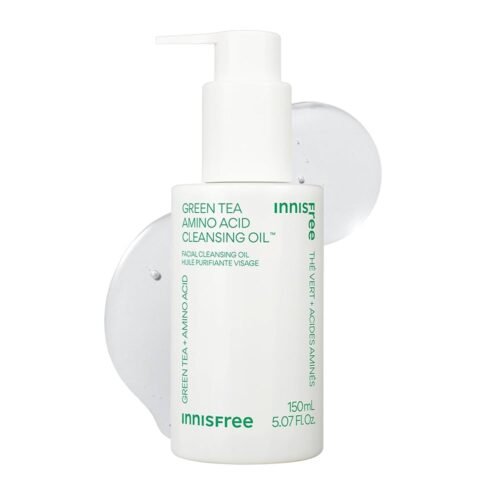 Innisfree green tea amino cleansing oil bottle