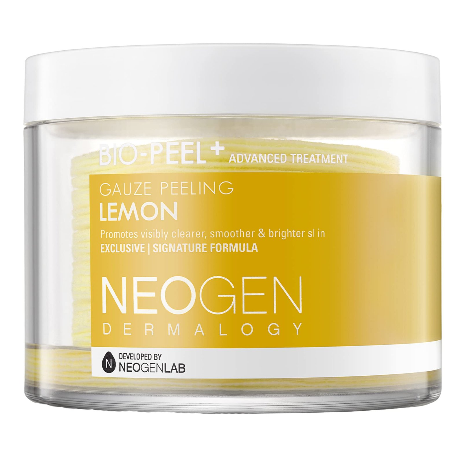 Neogen Dermalogy Bio-Peel Gauze Peeling Lemon (Original Version) 200ml Neogen lemon exfoliating pad jar