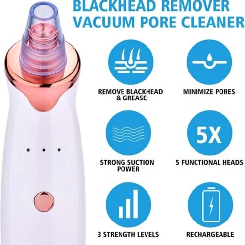 Skinnora blackhead remover vacuum with 5 heads