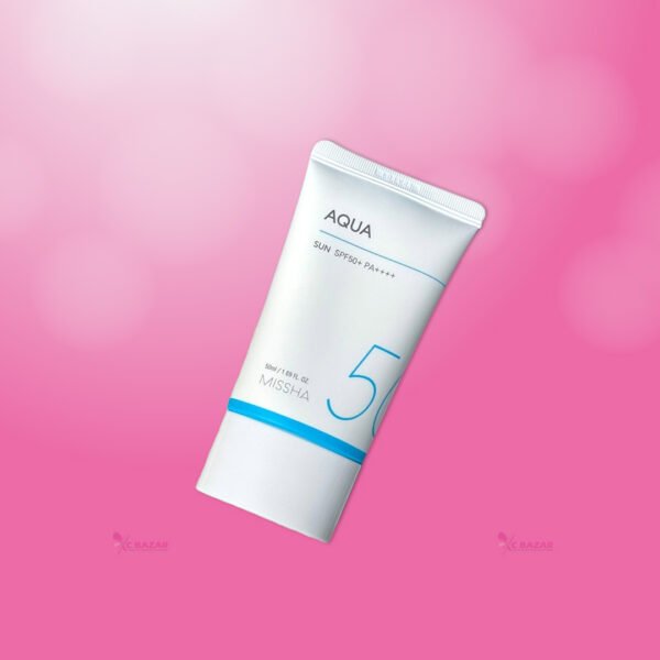 Missha Aqua Sun Gel bottle with SPF50+ PA++++