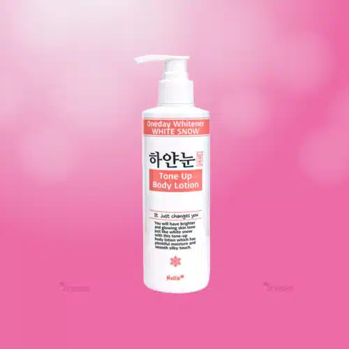 Nella white snow tone-up lotion bottle