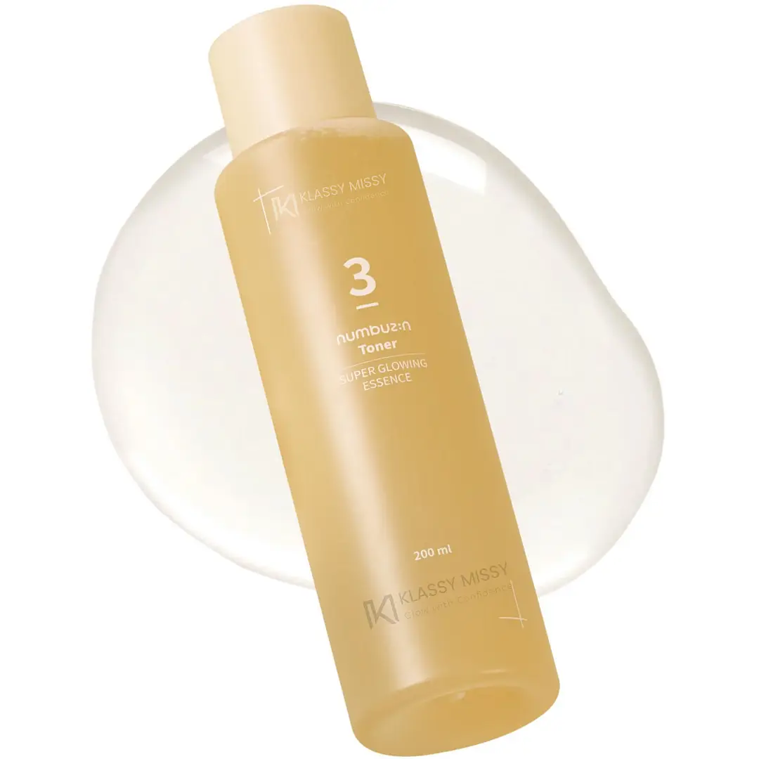 Numbuzin No.3 Super Glowing Essence Toner 200ml Numbuzin glowing toner bottle