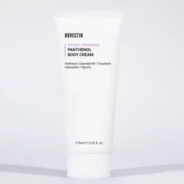 Rovectin panthenol body cream tube