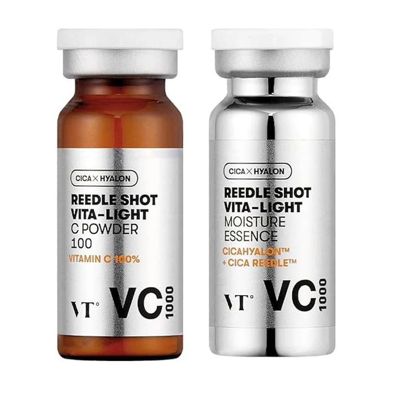 VT Cosmetics Reedle Shot Vita-Light Toning Essence VC1000 - 2 Piece Kit VT Vita-Light toning essence kit