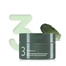 Numbuzin green tea charcoal cleansing balm jar